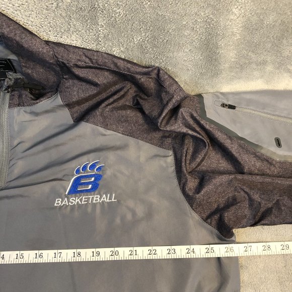 Holloway Men's XL Basketball 1/4 Zip Pullover Gray Jacket WPL 11783 - Picture 13 of 14